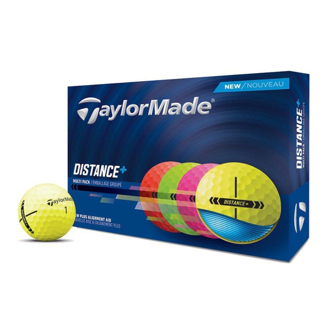 TaylorMade Distance+ Golf Balls 2025 (Multi Colour Pack)