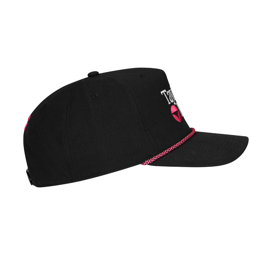 TaylorMade A-Frame Stock Rope Snapback Golf Cap - Black