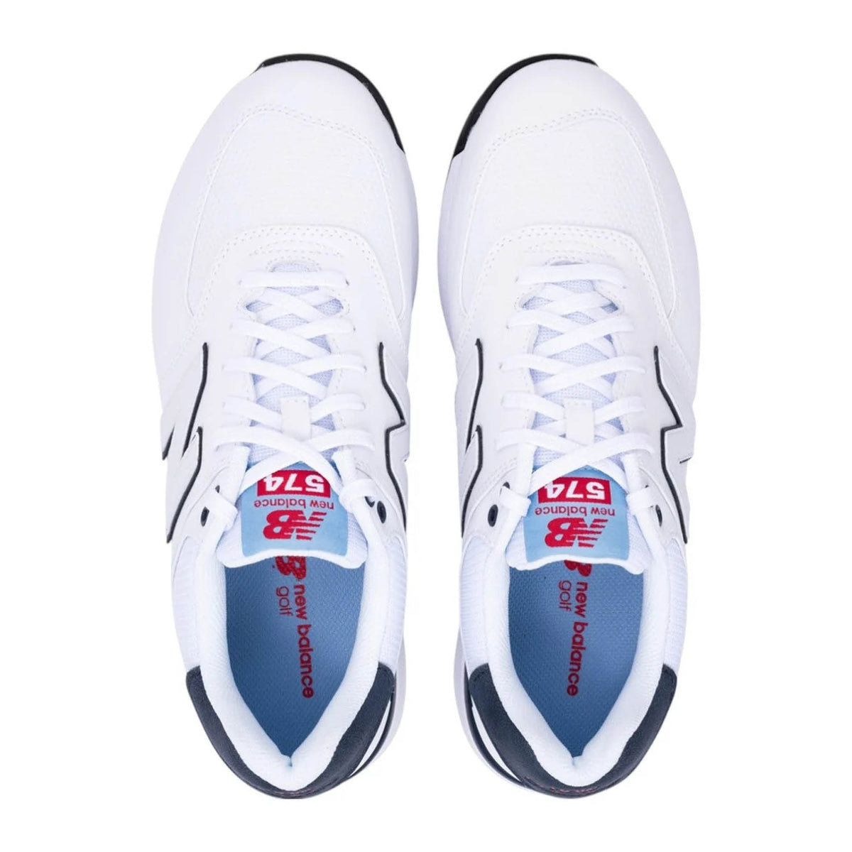 New Balance 574 Greens Spikeless Golf Shoes - White & Blue