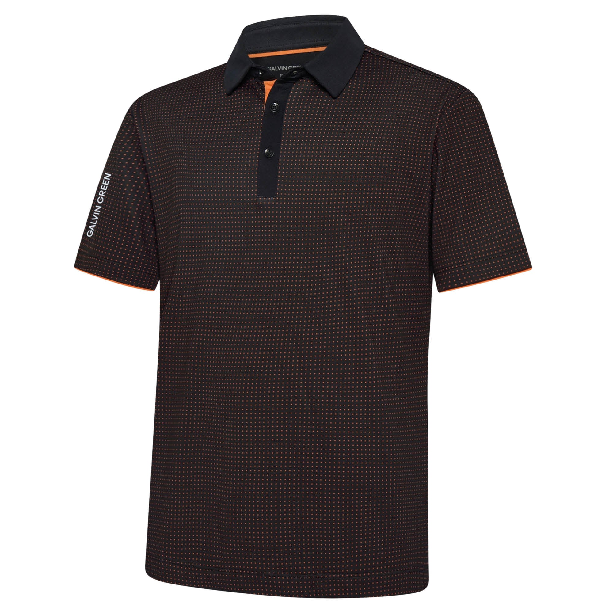 Galvin Green Medley Golf Polo Shirt - Black/Orange