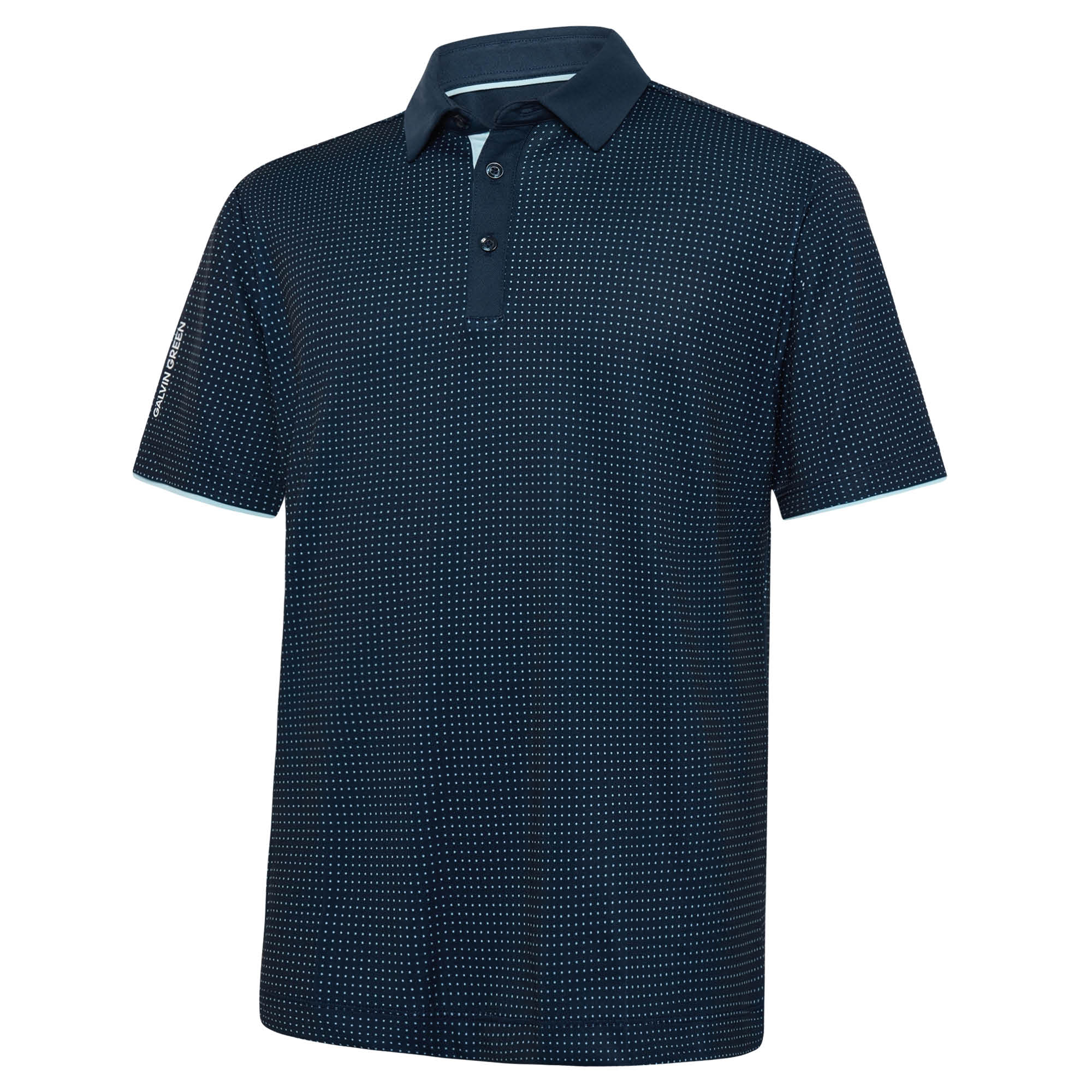 Galvin Green Medley Golf Polo Shirt - Crystal Blue/Navy