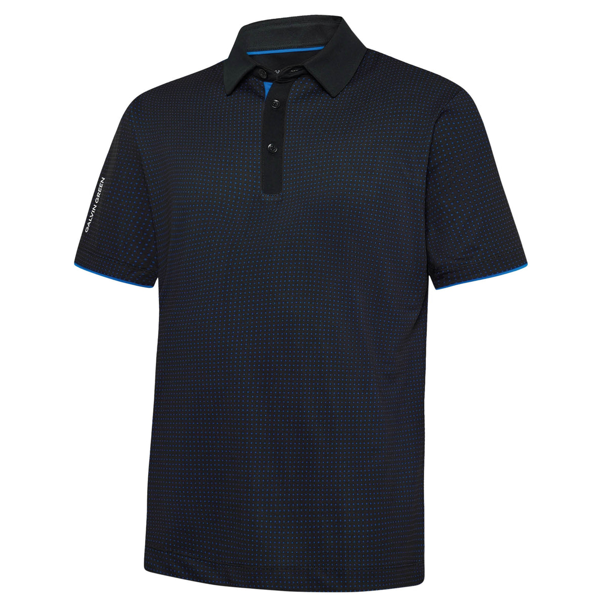 Galvin Green Medley Golf Polo Shirt - Black & Royal Blue