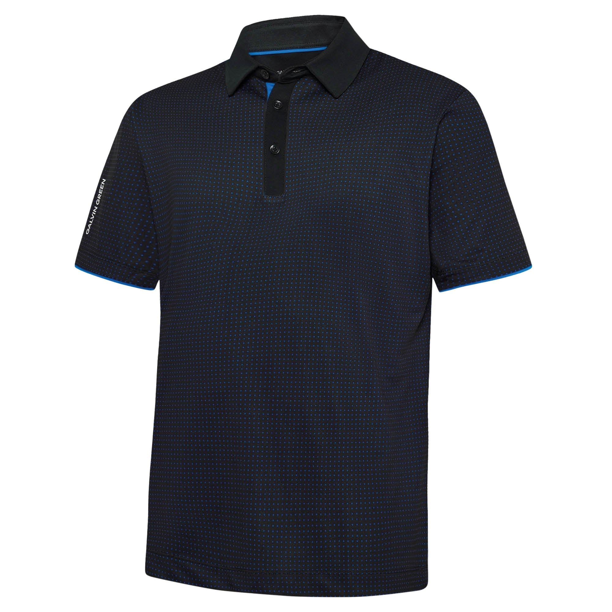 Galvin Green Medley Golf Polo Shirt - Black/Royal Blue