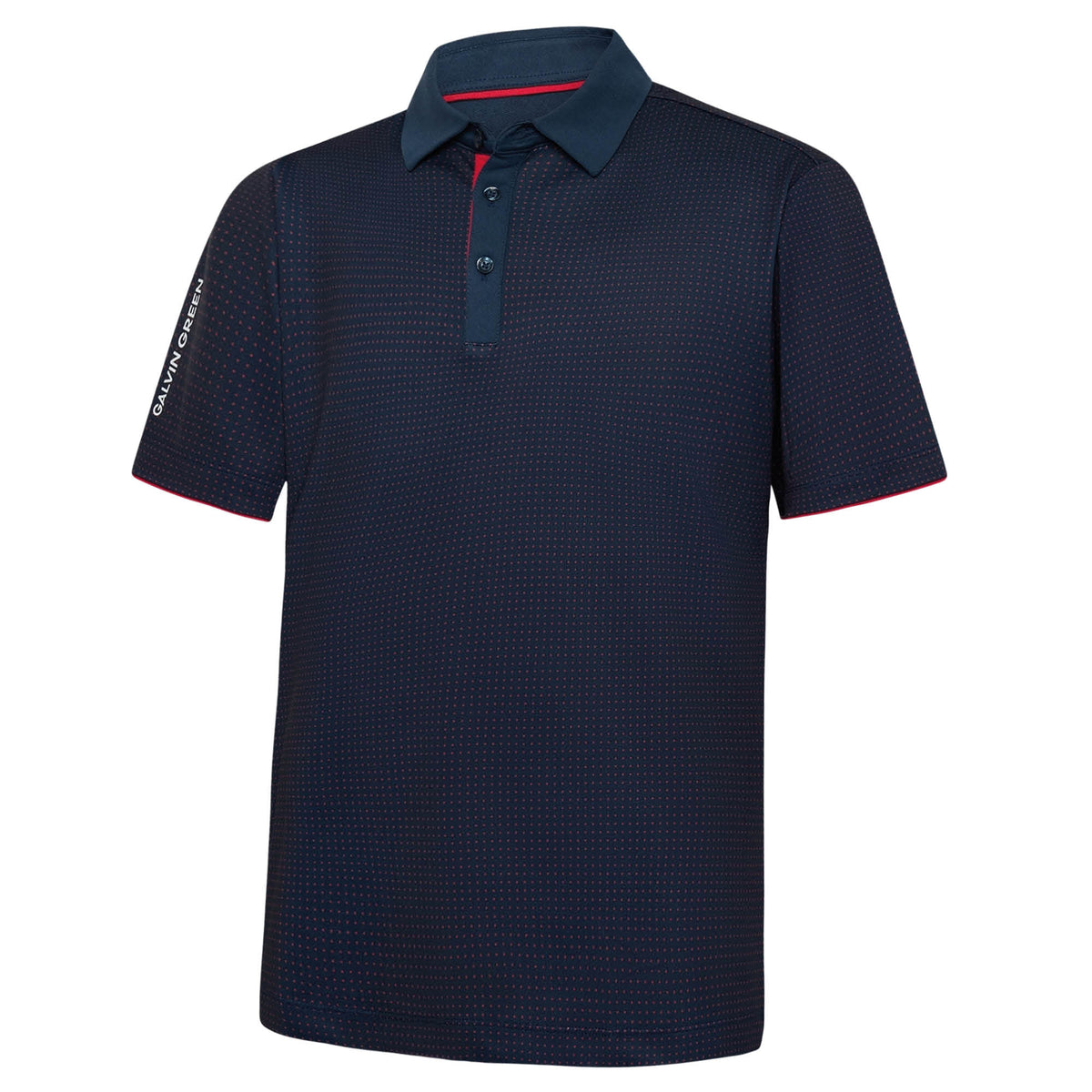 Galvin Green Medley Golf Polo Shirt - Navy & Red