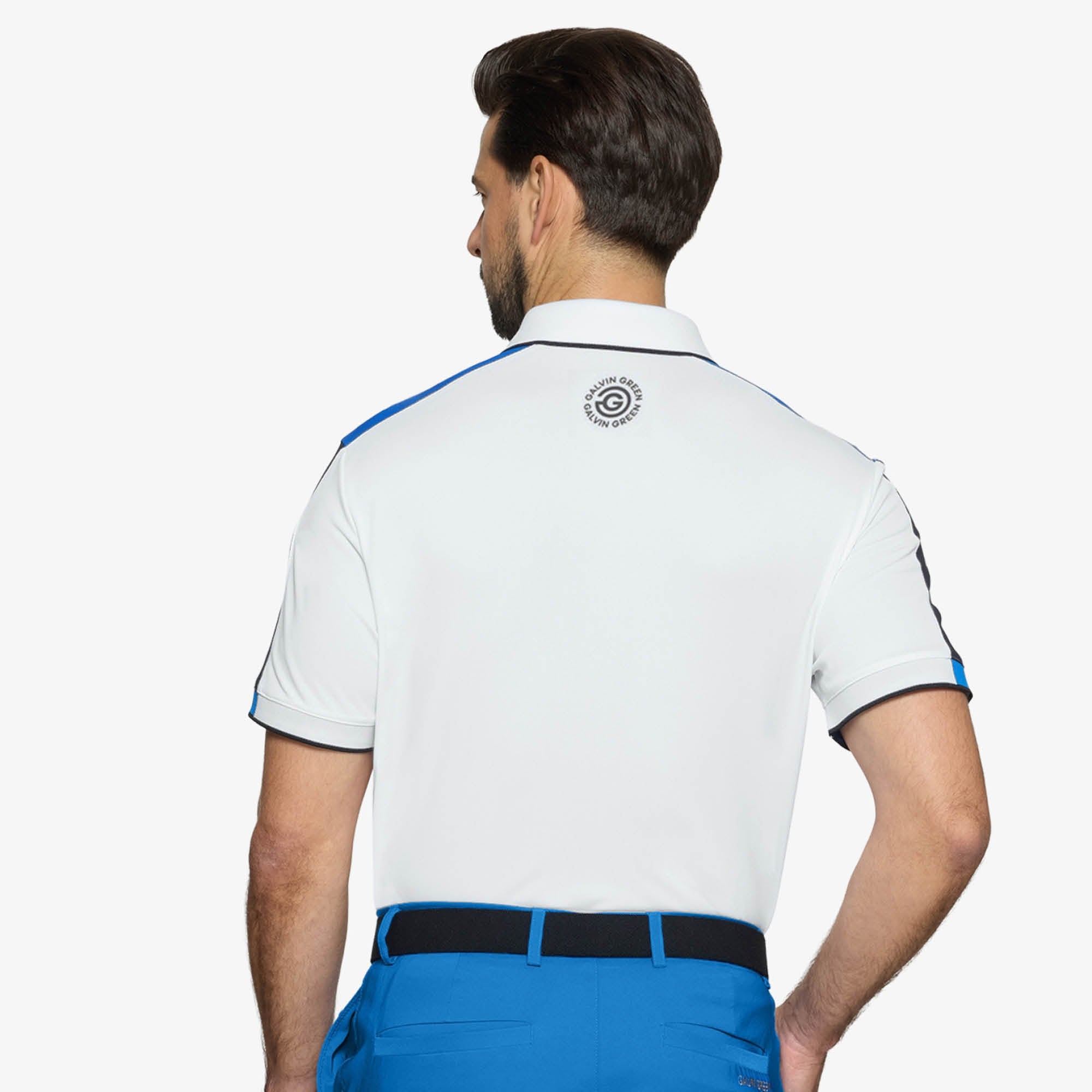 Galvin Green Mulligan Golf Polo Shirt - Royal Blue/White/Black