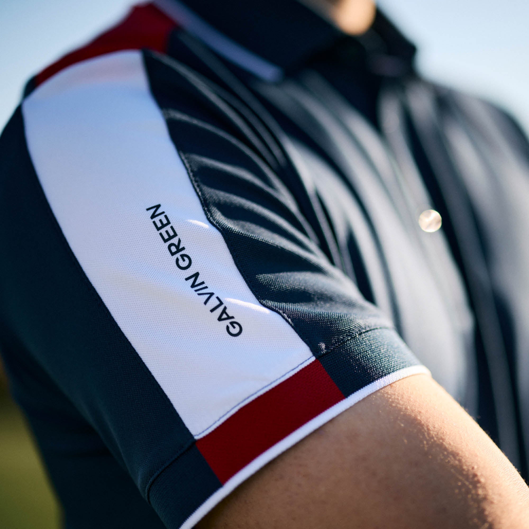 Galvin Green Mulligan Golf Polo Shirt - Navy/Red/White