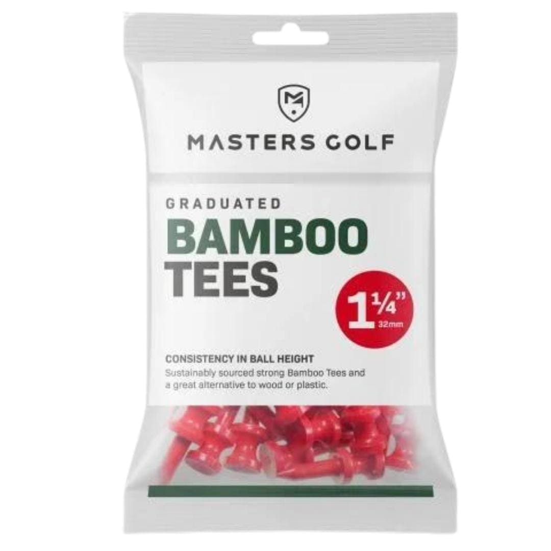 Masters Golf Bamboo Castle Golf Tees - Red