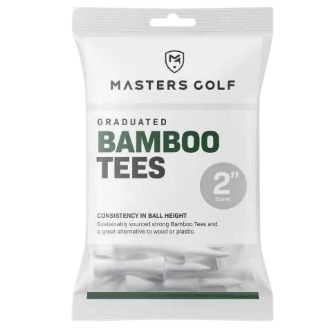 Masters Golf Bamboo Castle Golf Tees - White