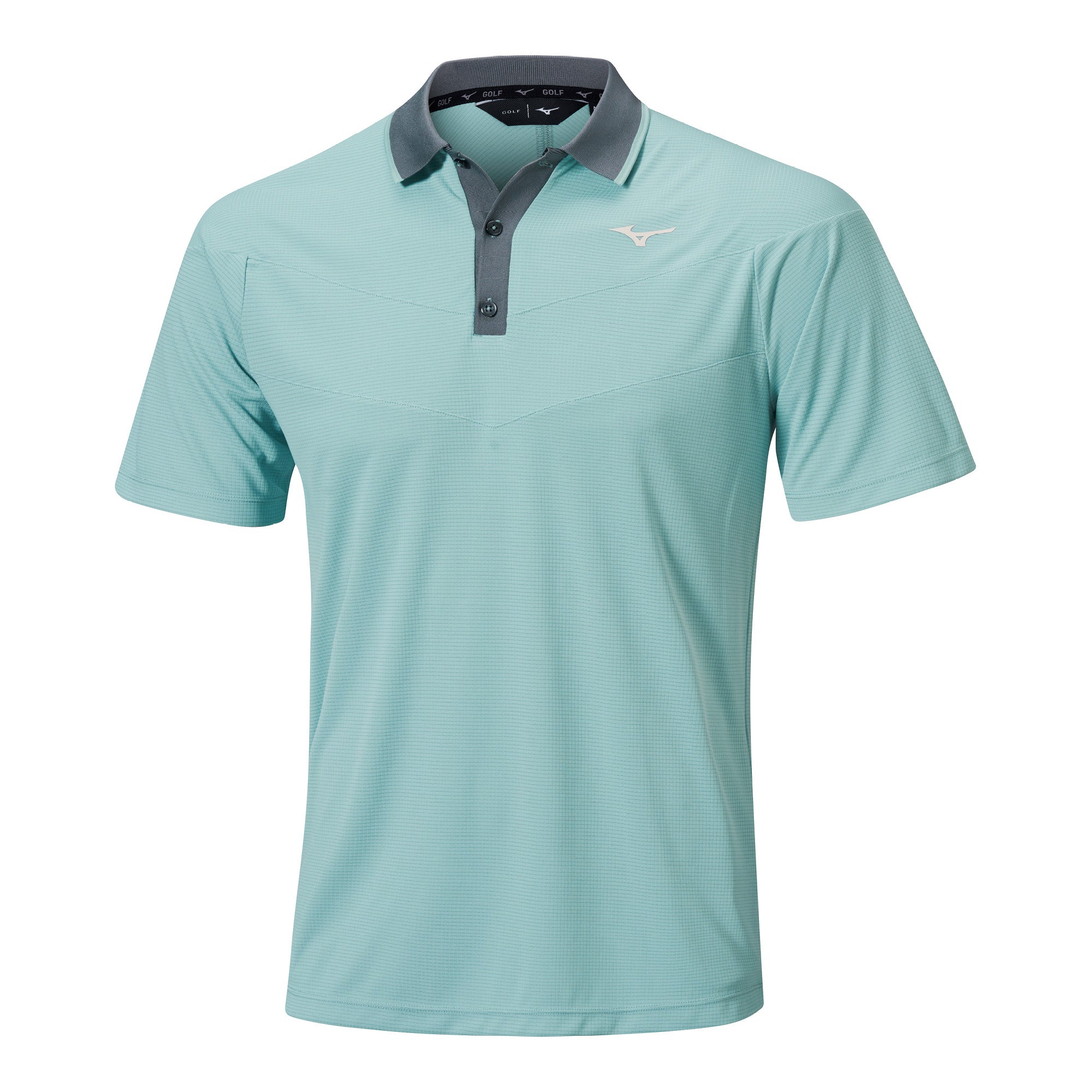 Mizuno Block Interlock Golf Polo Shirt - Aquifer