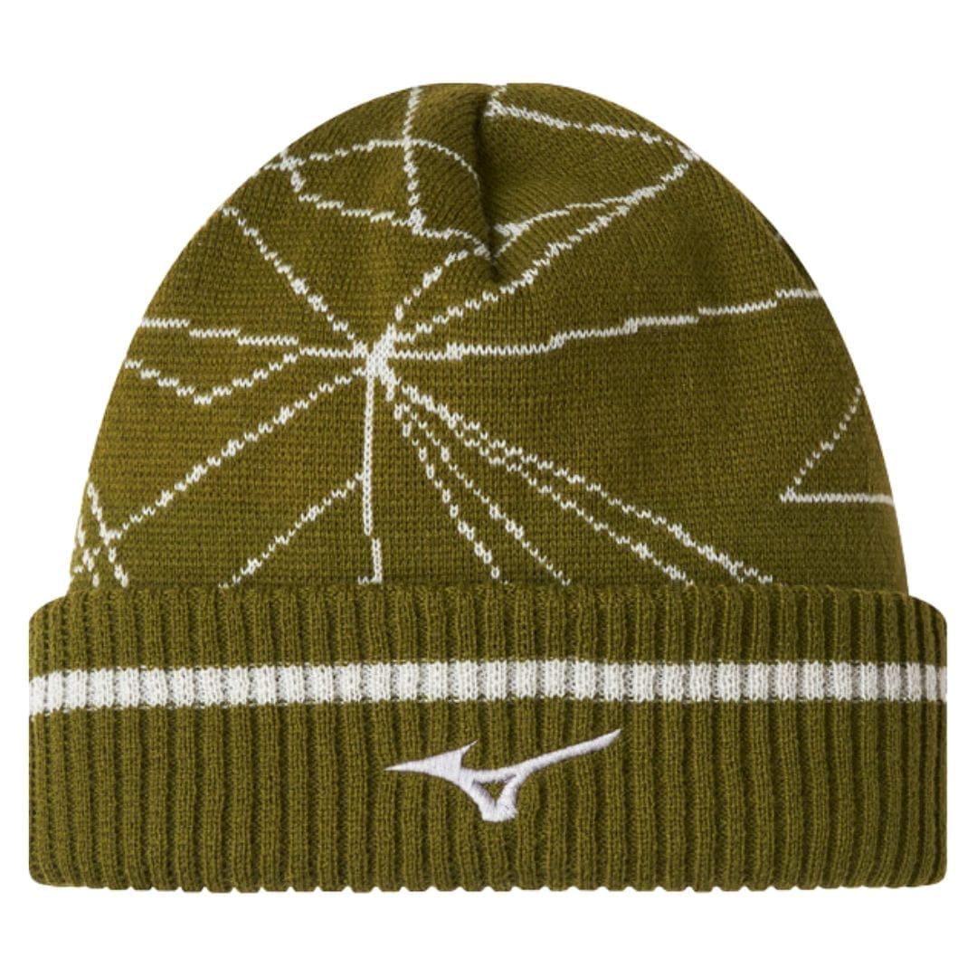 Mizuno Breath Thermo Graphic Beanie Hat (Olive)