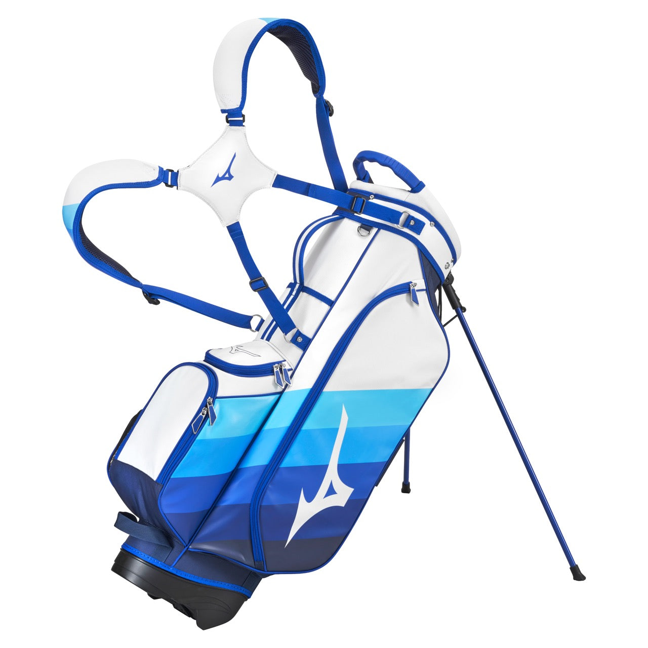 Mizuno Tour Staff Golf Stand Bag - White & Blue