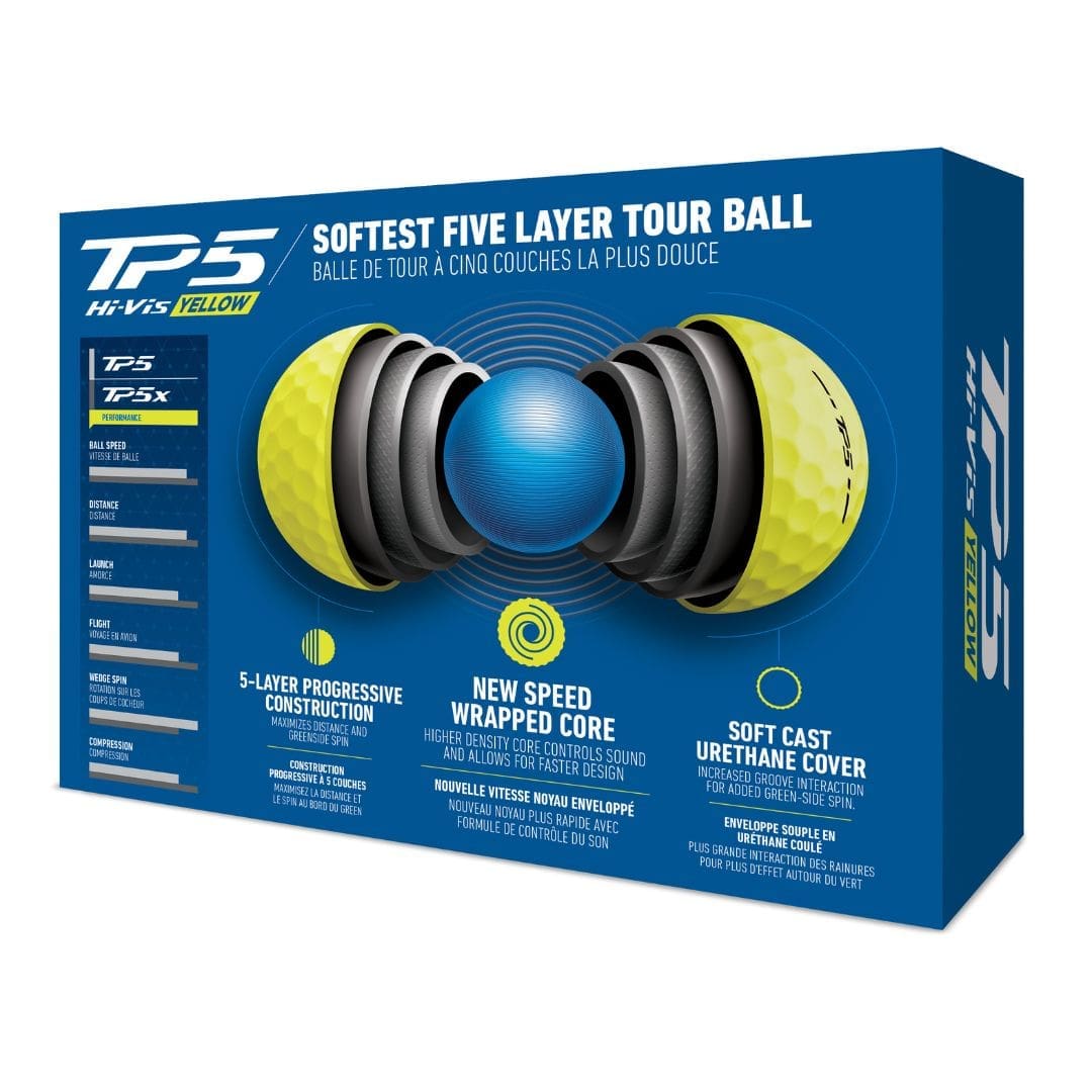 Taylormade 2024 TP5 Golf Balls (Yellow)
