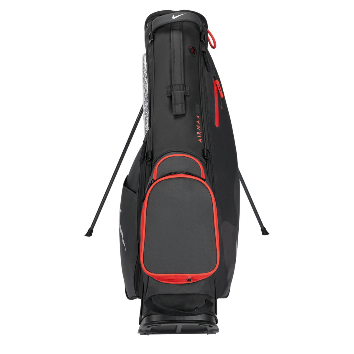 Nike Air Max Lite Golf Stand Bag - Black, Light Crimson & Metallic Silver