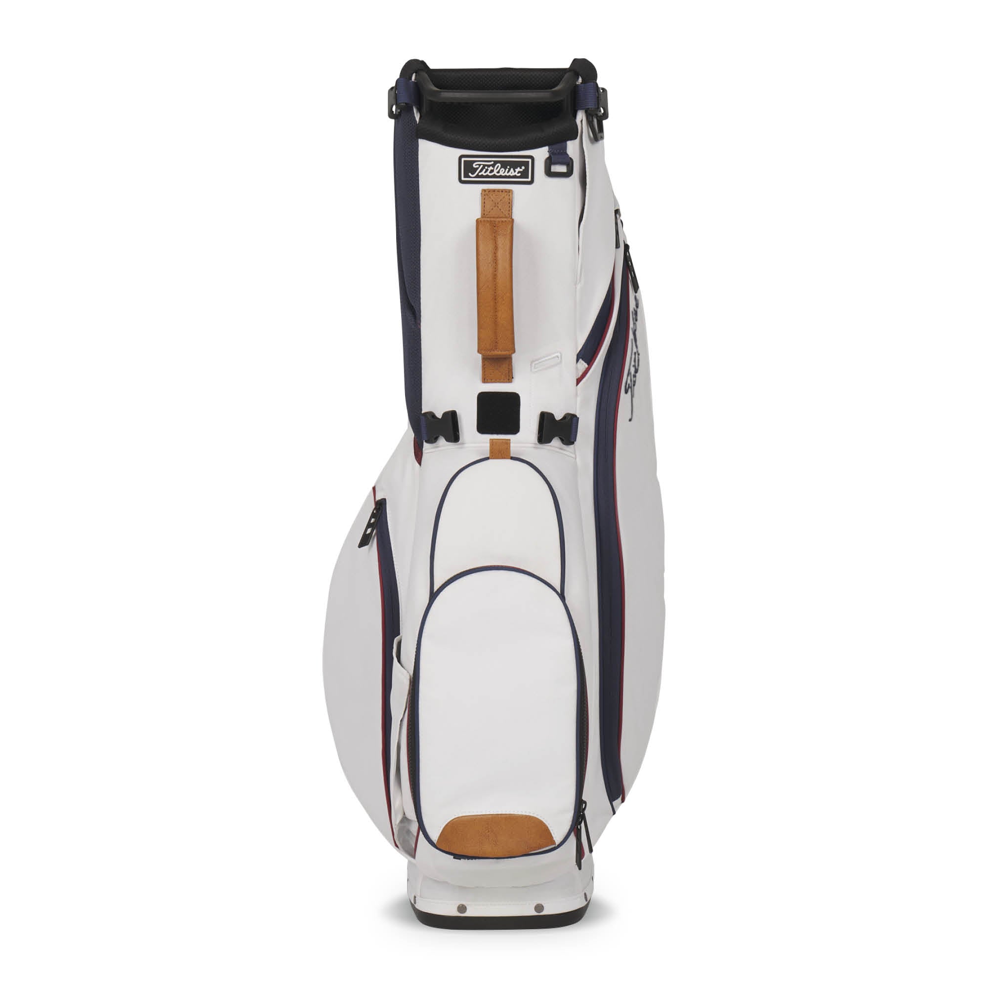 Titleist Players S4 Nautical Links Collection Golf Stand Bag - White, Burgundy & Navy