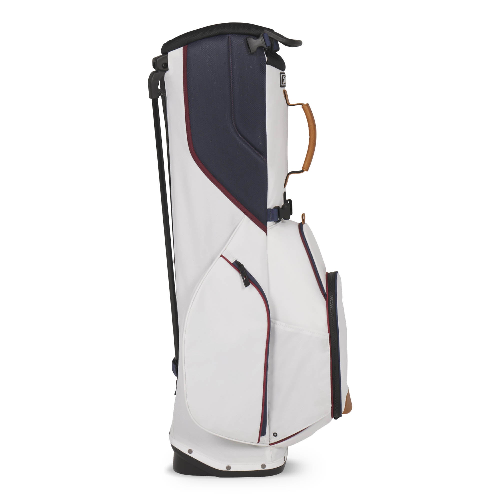 Titleist Players S4 Nautical Links Collection Golf Stand Bag - White, Burgundy & Navy