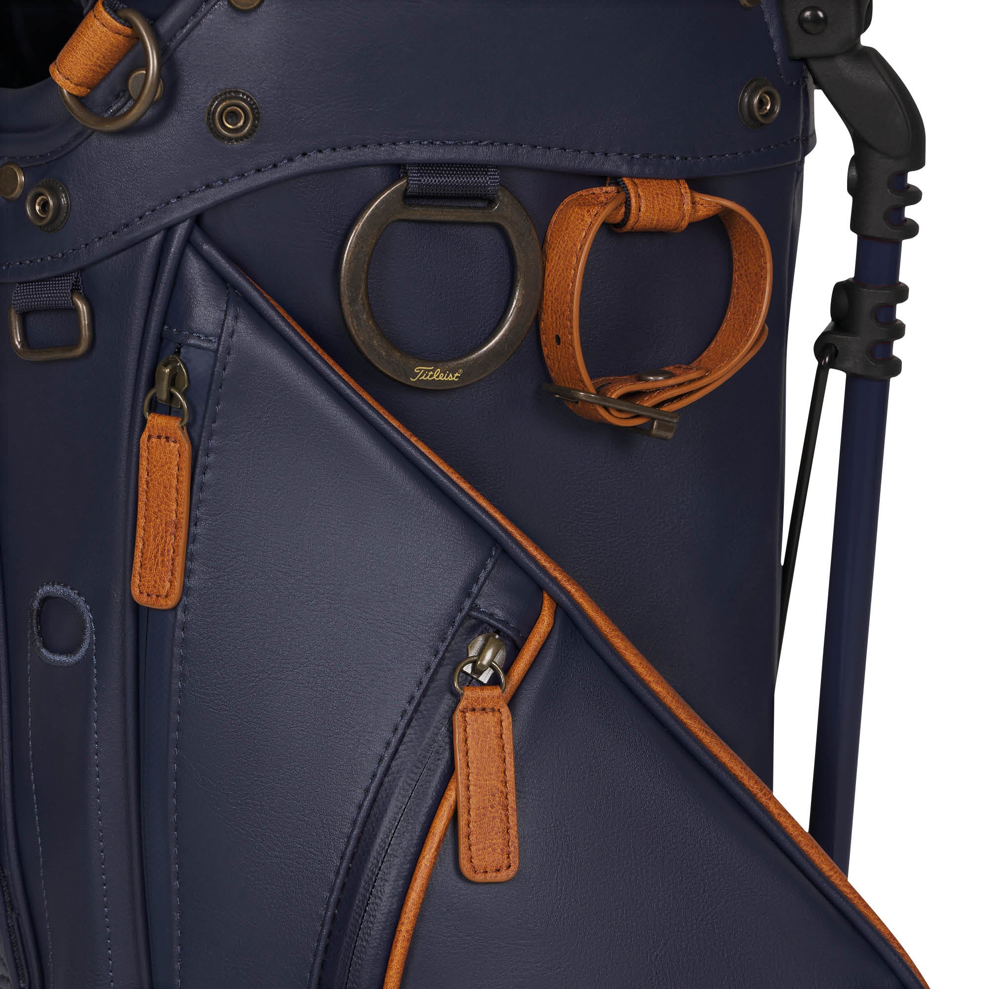 Titleist Links Legend Members Nautical Links Collection Golf Stand Bag - Navy, Palomino & Antique Brass