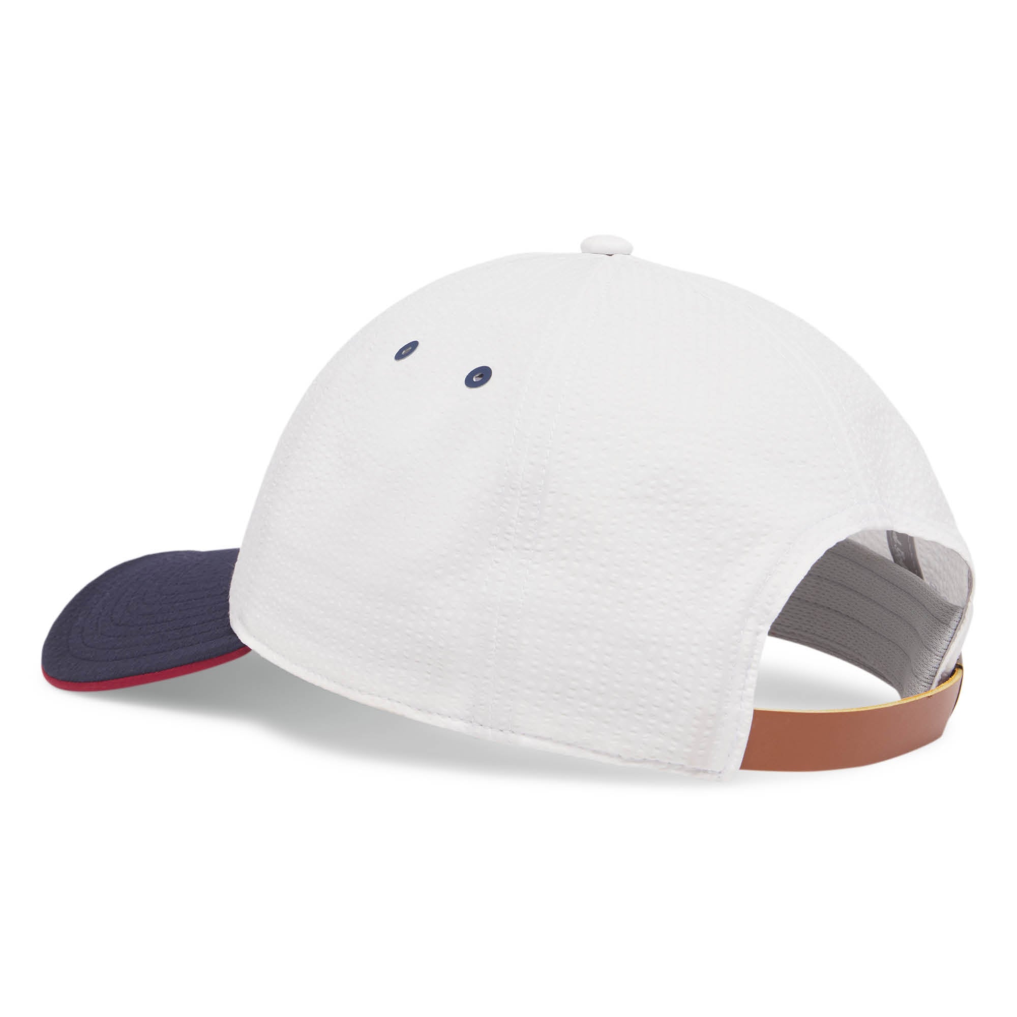 Titleist Montauk Lightweight Seersucker Nautical Links Collection Golf Cap - Navy & White