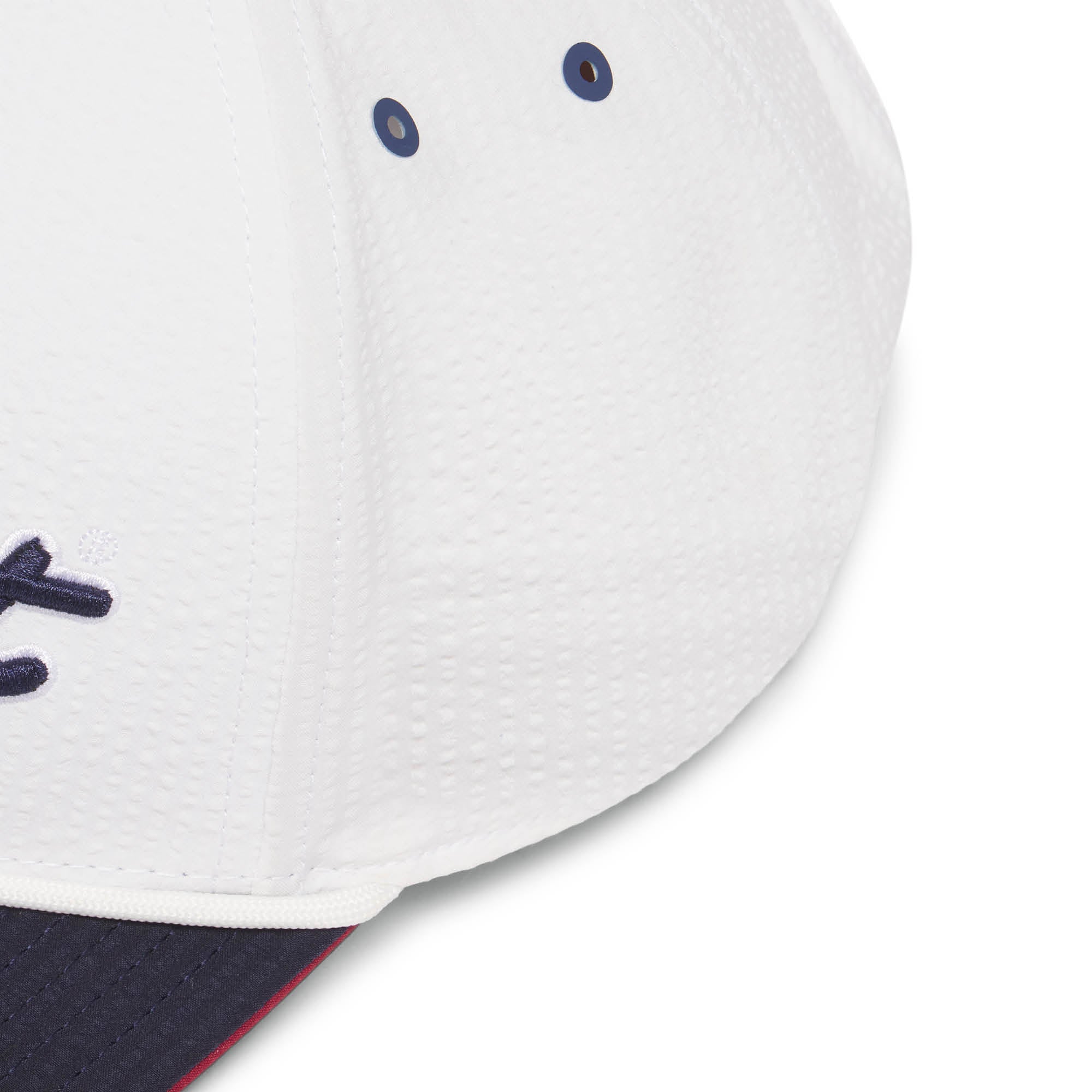 Titleist Players Seersucker Nautical Links Collection Golf Cap - White & Navy