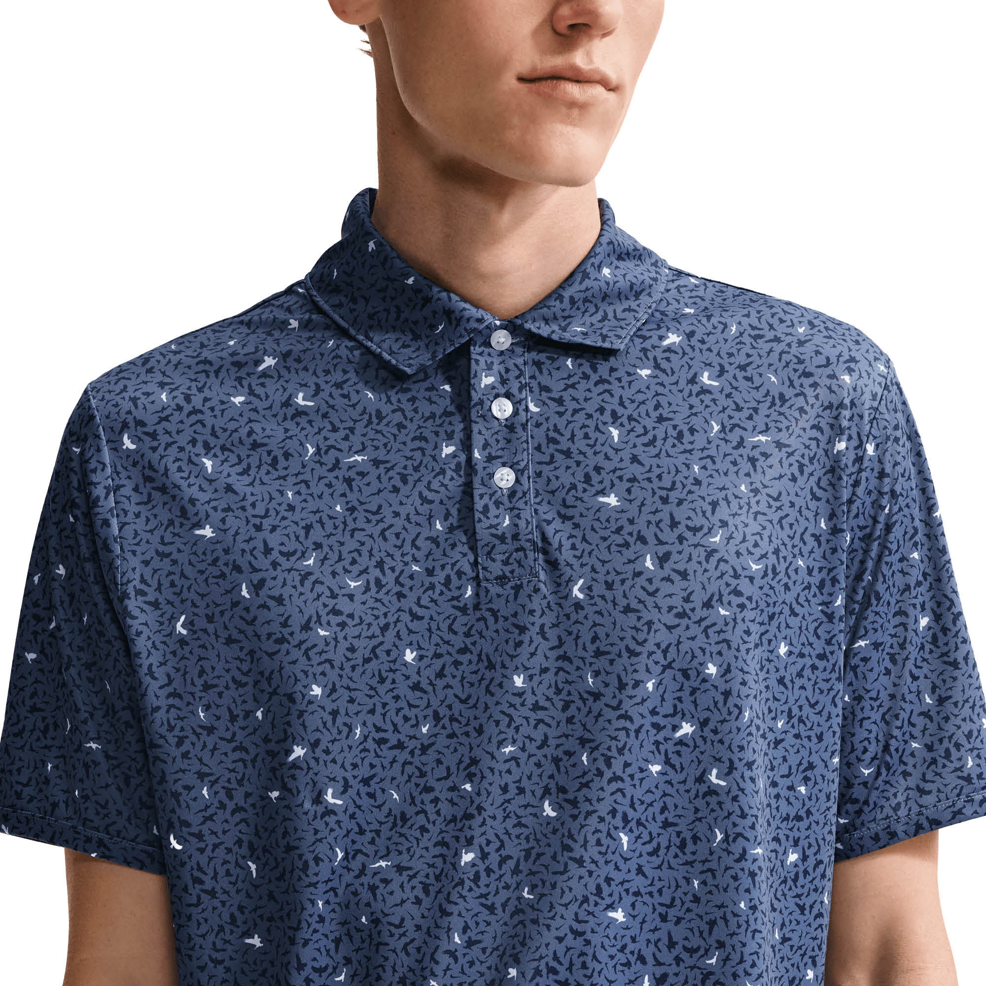 Nike Velocity Dri-FIT Micro-Print Golf Polo Shirt - Diffused Blue