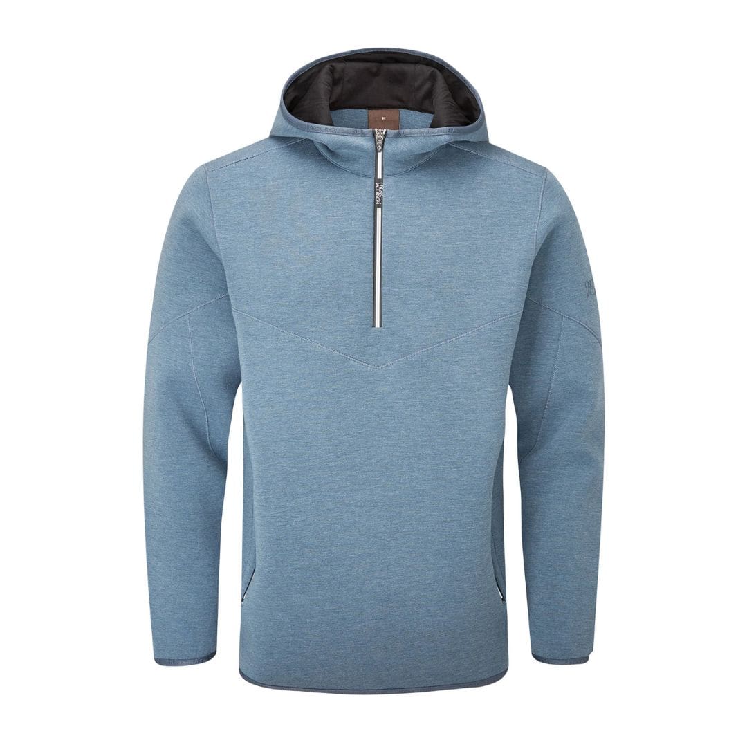 Oscar Jacobson Dayne Zip-Neck Golf Hoodie