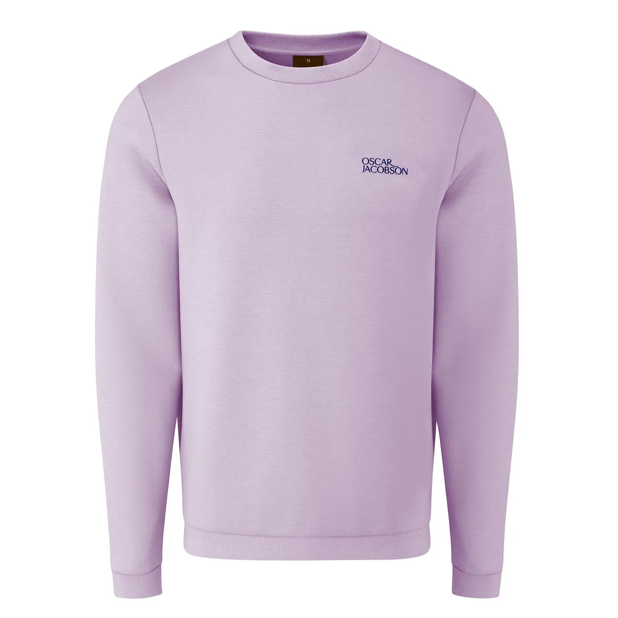 Oscar Jacobson Johnstone Tour Crew Neck Golf Sweater - Lavender
