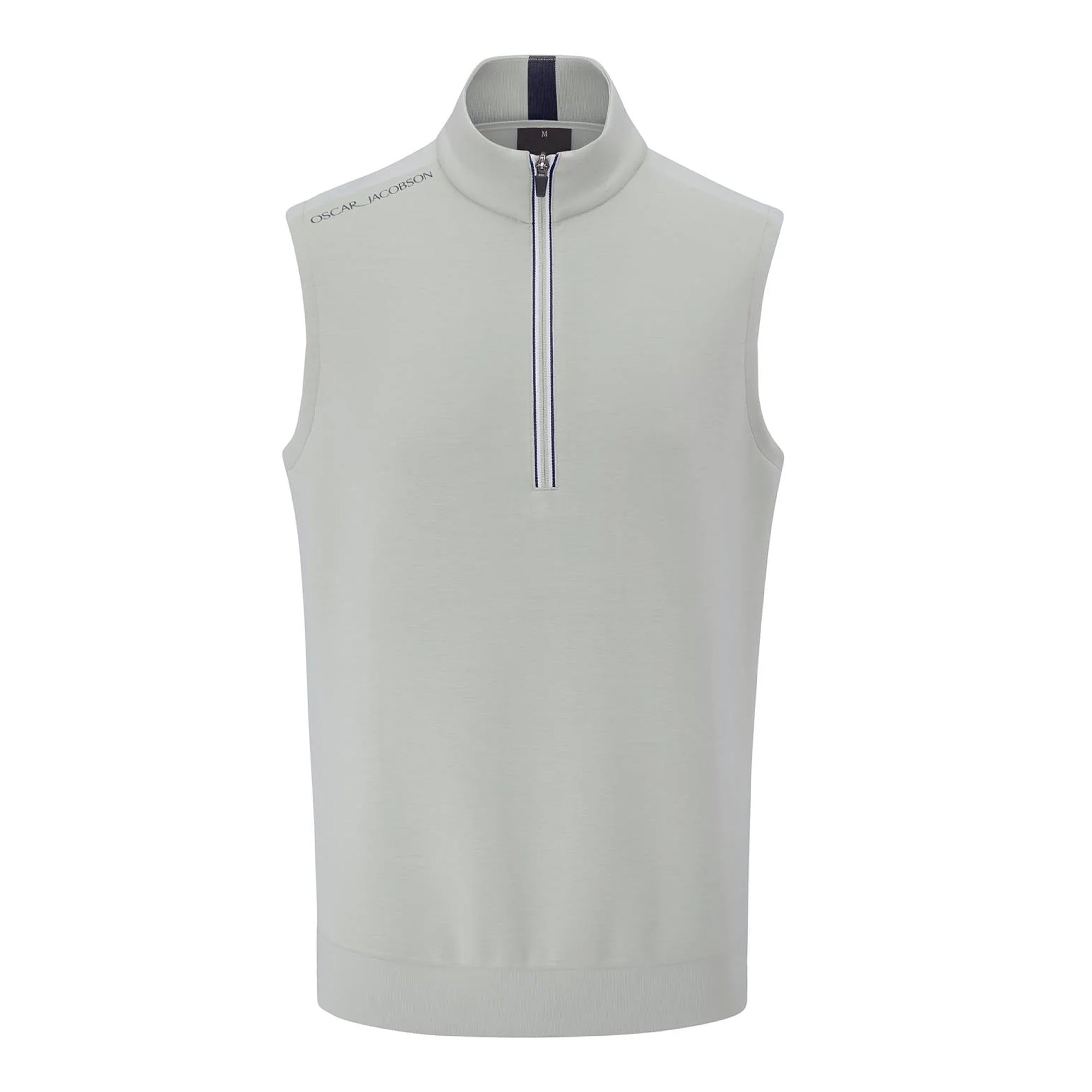 Oscar Jacobson Drew 1/4 Zip Sleeveless Golf Vest - Aluminium