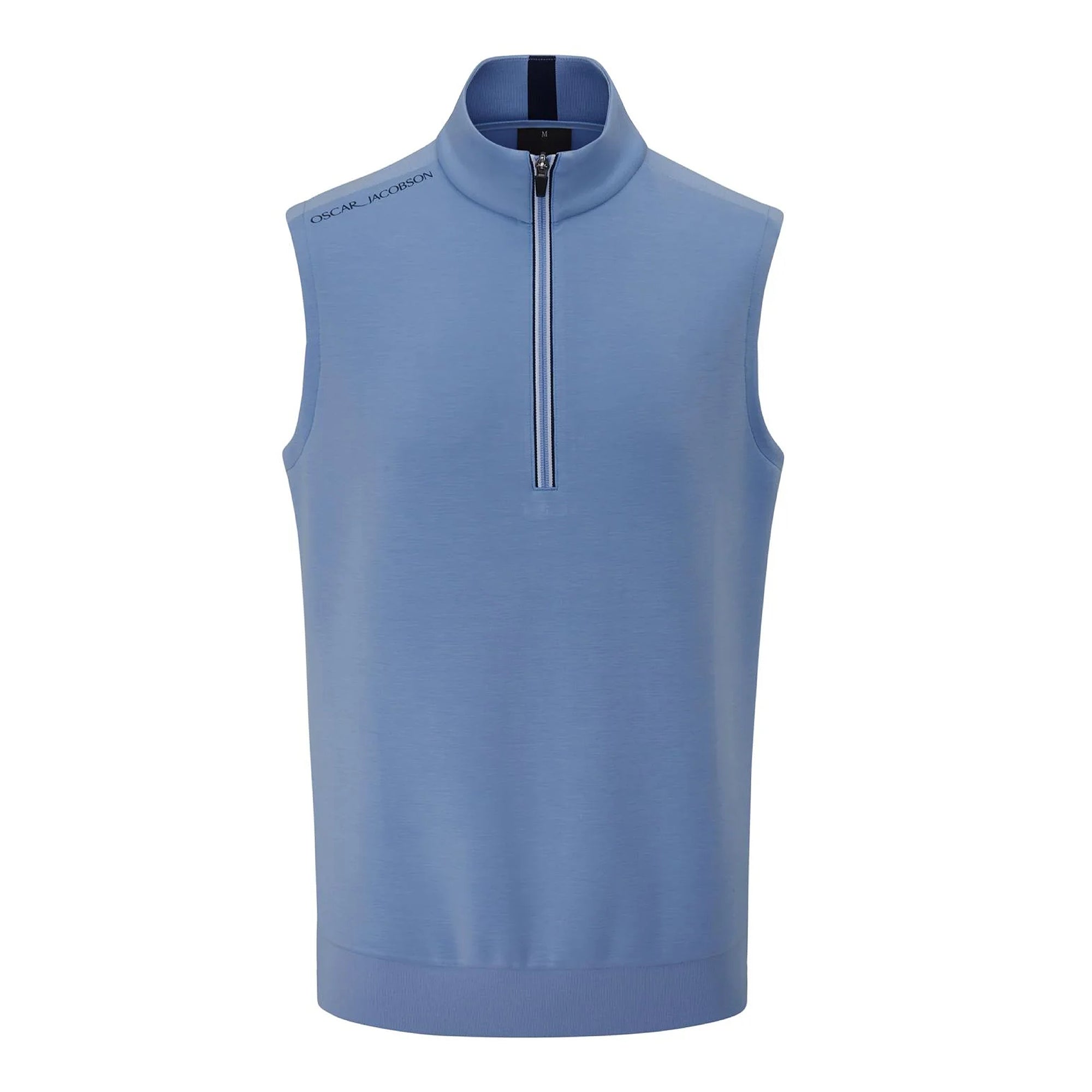 Oscar Jacobson Drew 1/4 Zip Sleeveless Golf Vest - Dodger Blue