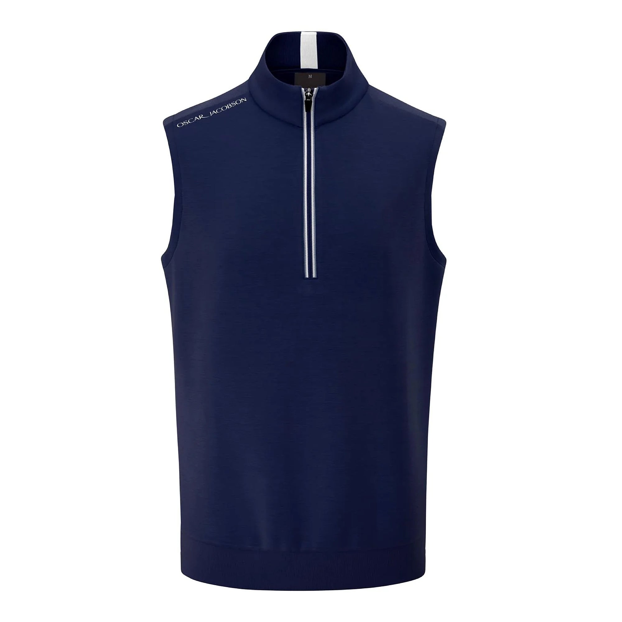 Oscar Jacobson Drew 1/4 Zip Sleeveless Golf Vest - Navy