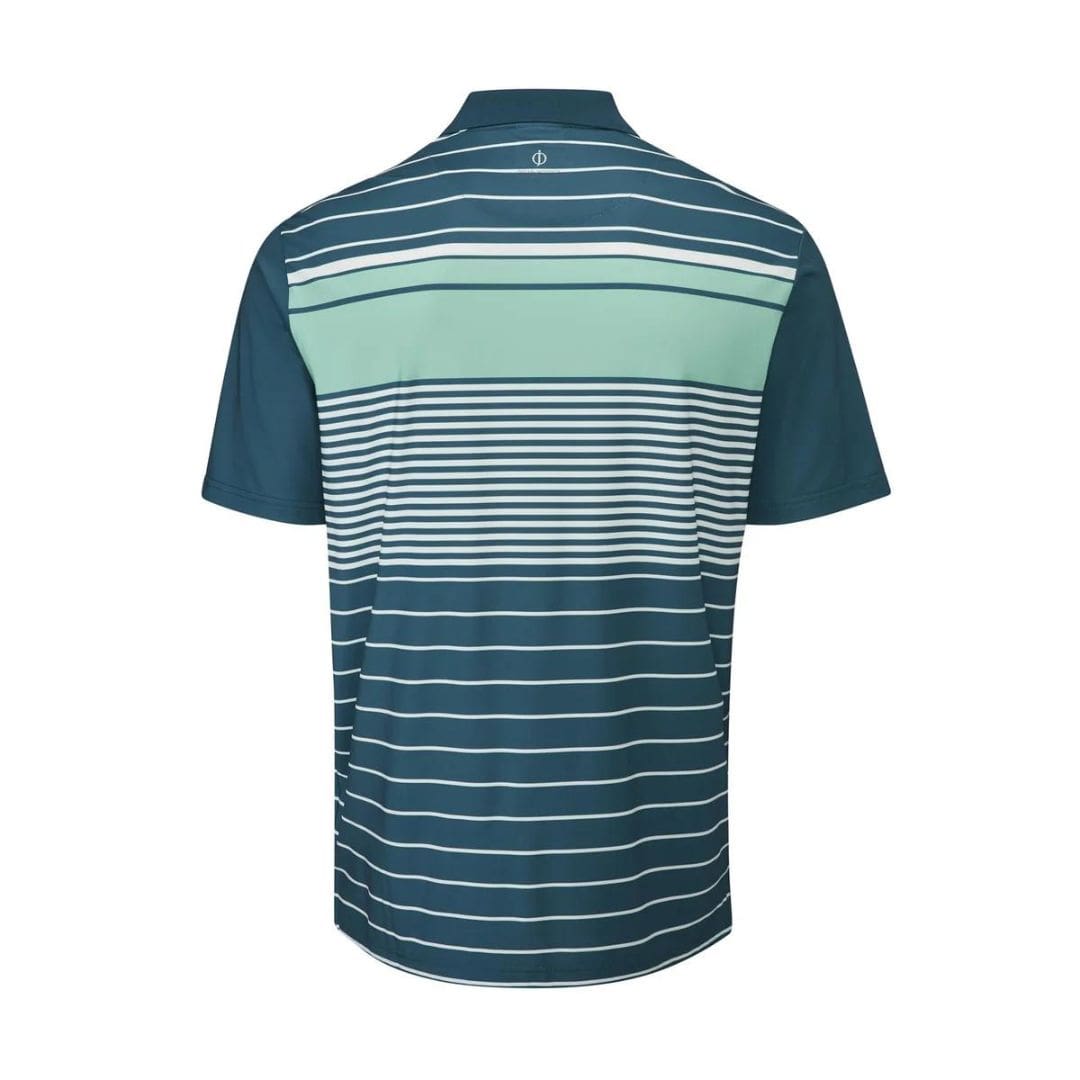 Oscar Jacobson Croft Golf Polo Shirt (Aqua & White)