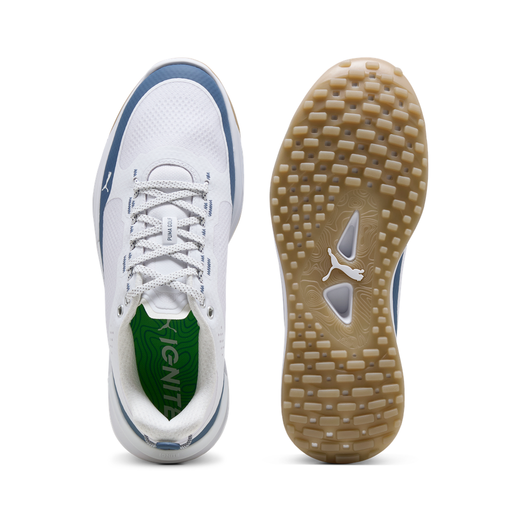Puma Ignite Elevate X Spikeless Golf Shoes - Puma White & Dark Indigo