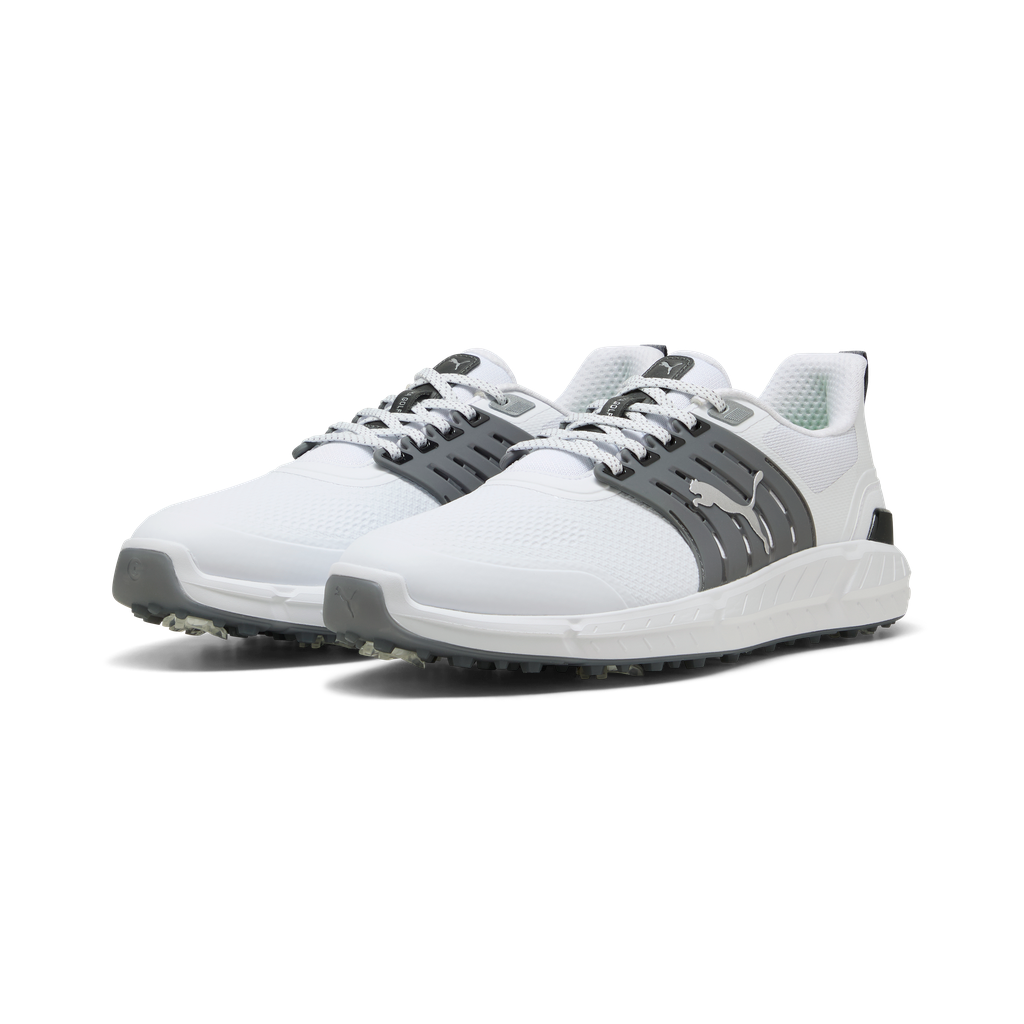 Puma Ignite Elevate 2 Tour Spiked Golf Shoes - Puma White, Slate Sky & Black