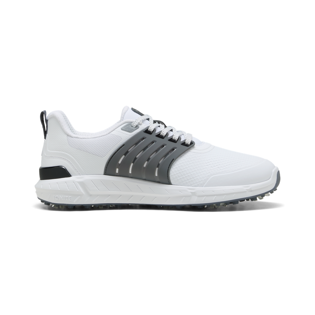 Puma Ignite Elevate 2 Tour Spiked Golf Shoes - Puma White, Slate Sky & Black