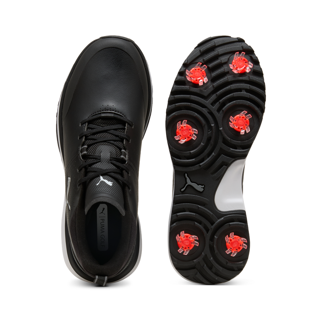 Puma Fusion Grip ST Spiked Golf Shoes - Puma Black & Puma Silver