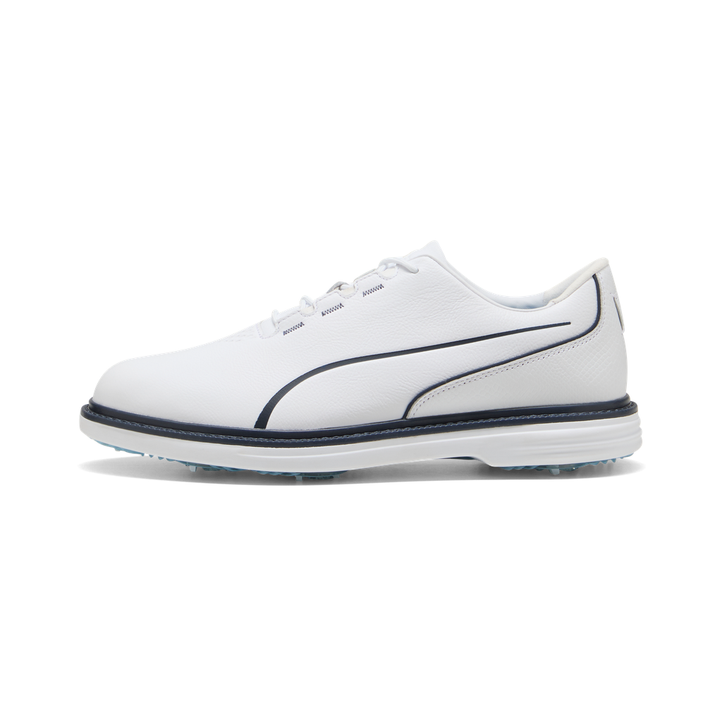 Puma Avant Tour Spiked Golf Shoes - Puma White & Deep Navy