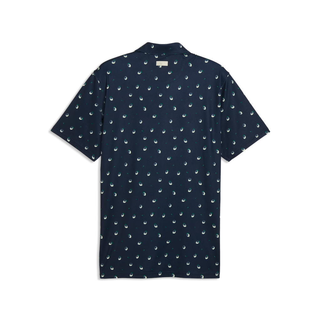 Puma x Arnold Palmer Cloudspun Lemon Golf Polo Shirt - Deep Navy