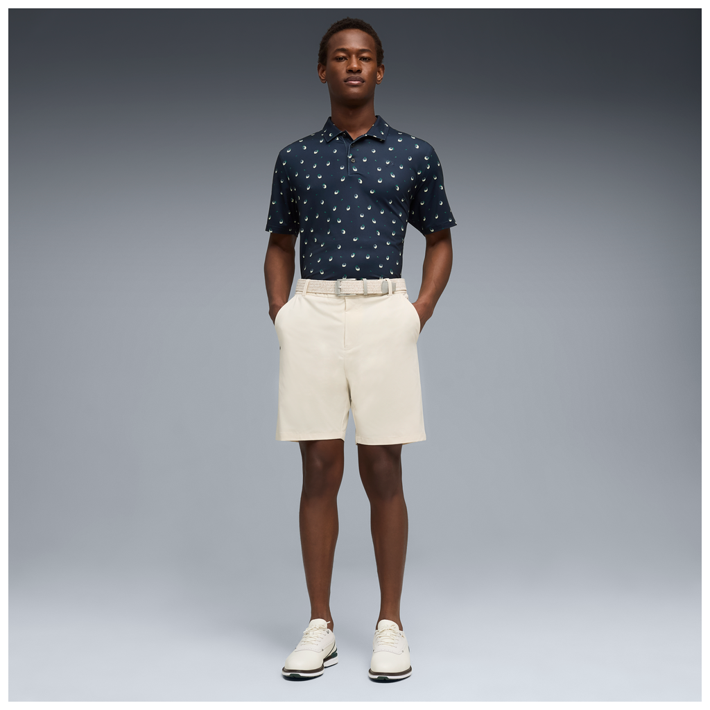 Puma x Arnold Palmer Cloudspun Lemon Golf Polo Shirt - Deep Navy