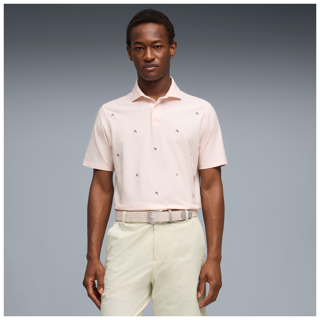 Puma x Arnold Palmer Madlon Umbrella Golf Polo Shirt - Jasmine Flower