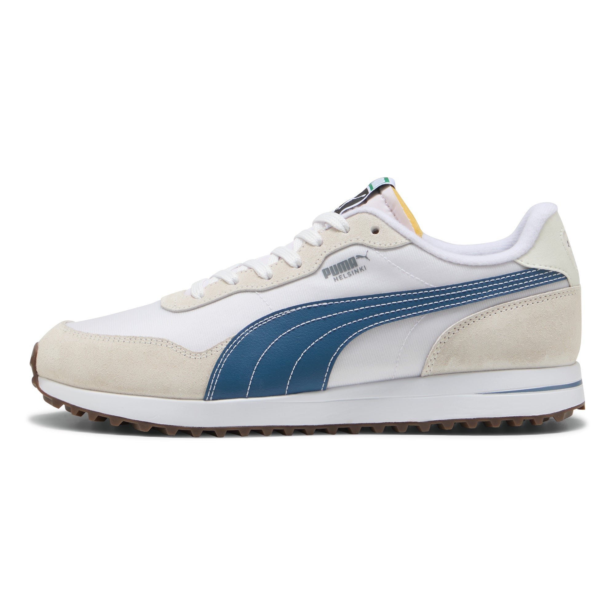 Puma Helsinki G Spikeless Golf Shoes - Puma White & Dark Indigo