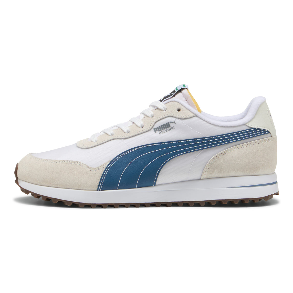 Puma Helsinki G Spikeless Golf Shoes - Puma White & Dark Indigo