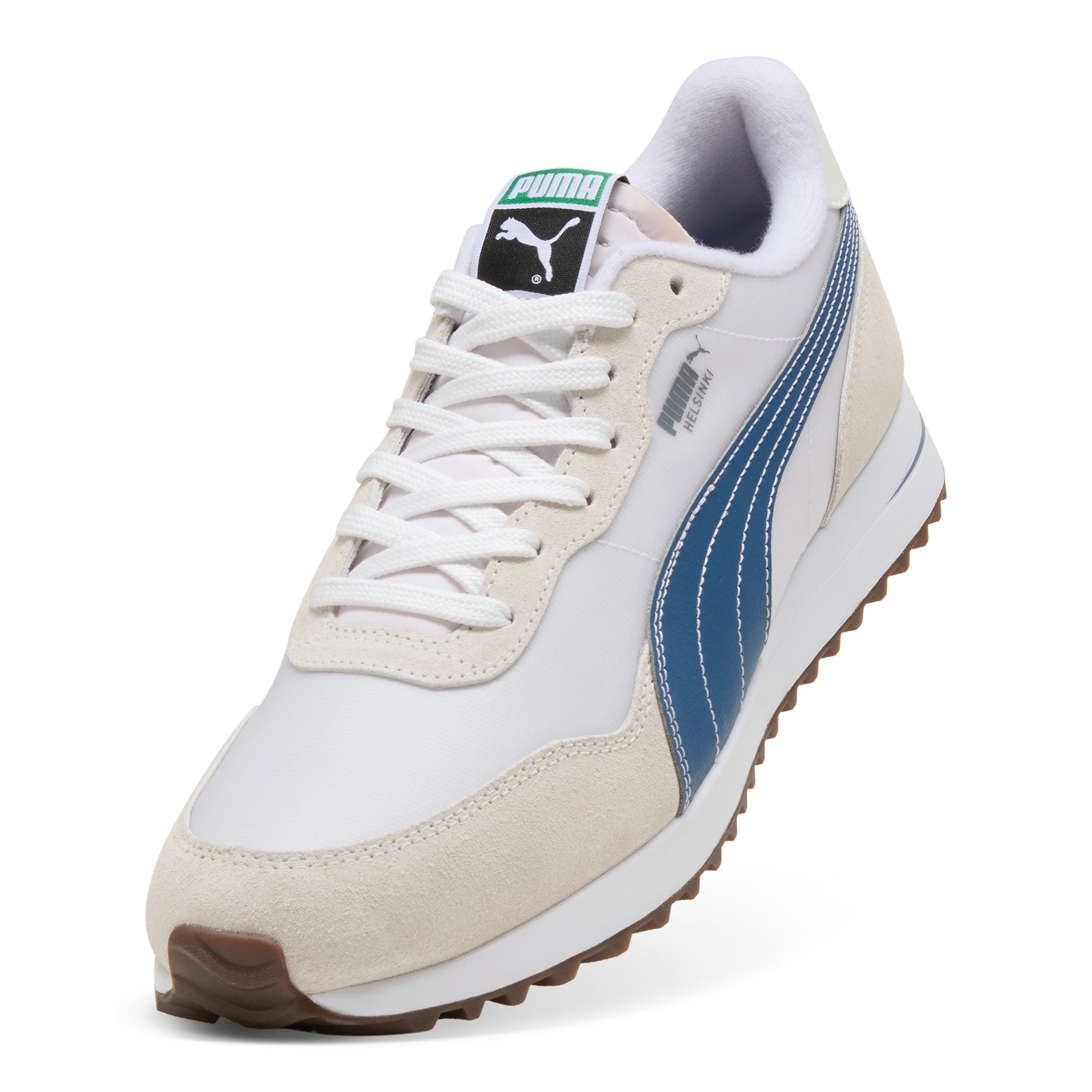 Puma Helsinki G Spikeless Golf Shoes - Puma White & Dark Indigo