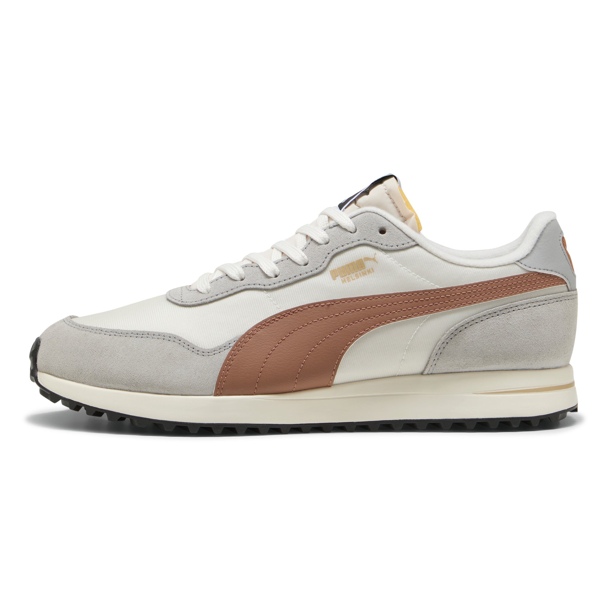 Puma Helsinki G Spikeless Golf Shoes - Vapor Grey & Brown Mushroom