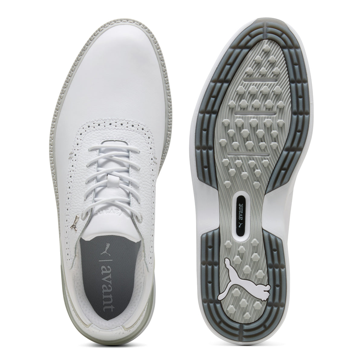 Puma Avant 2.0 Spikeless Golf Shoes - White, Ash Grey & Slate Sky