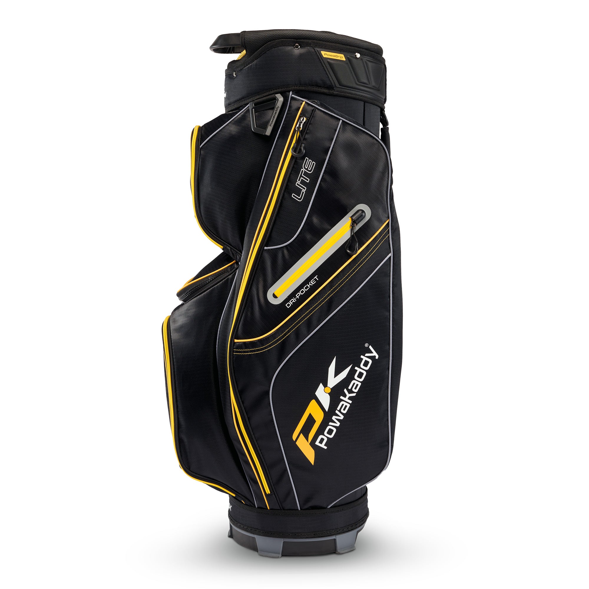 Powakaddy Lite Golf Cart Bag - Black & Yellow