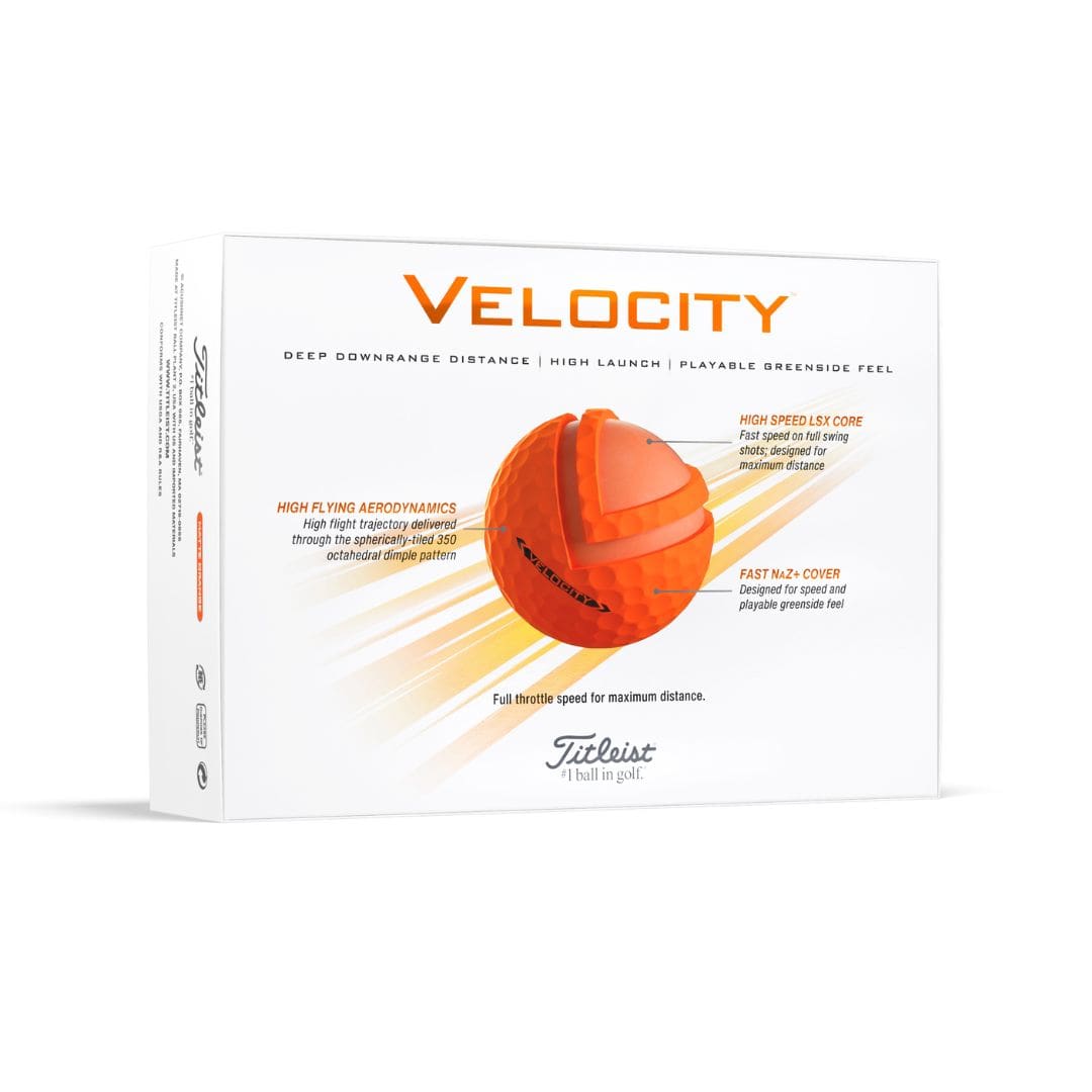 Titleist Velocity Golf Balls (Matte Orange)