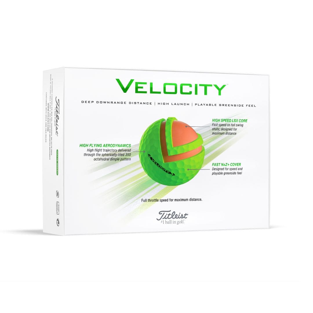 Titleist Velocity Golf Balls (Matte Green)
