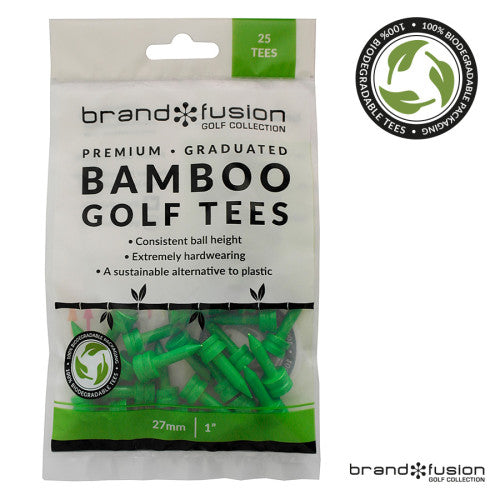 Masters Golf Bamboo Castle Golf Tees - Green (27mm)