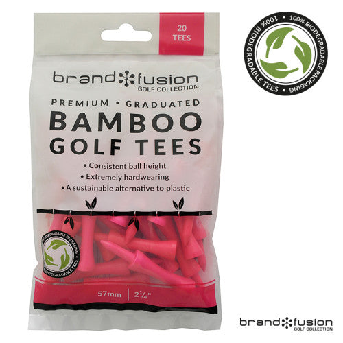 Masters Golf Bamboo Castle Golf Tees - Pink (57mm)