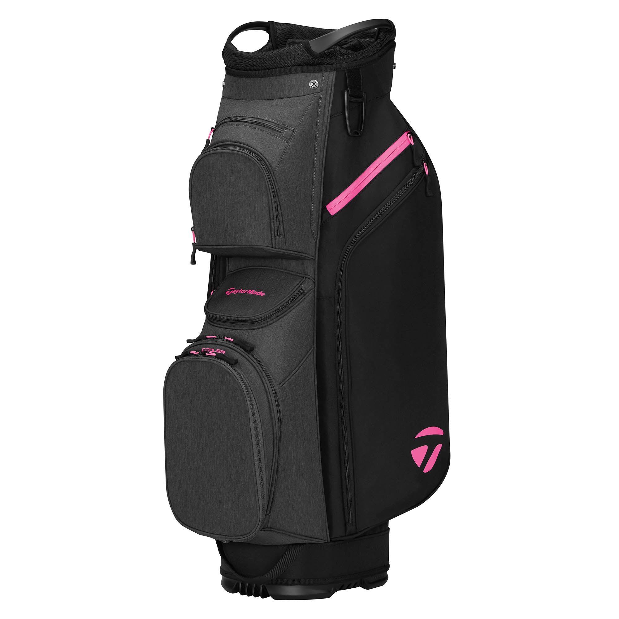 TaylorMade Cart Lite Golf Cart Bag - Black, Grey & Neon Pink