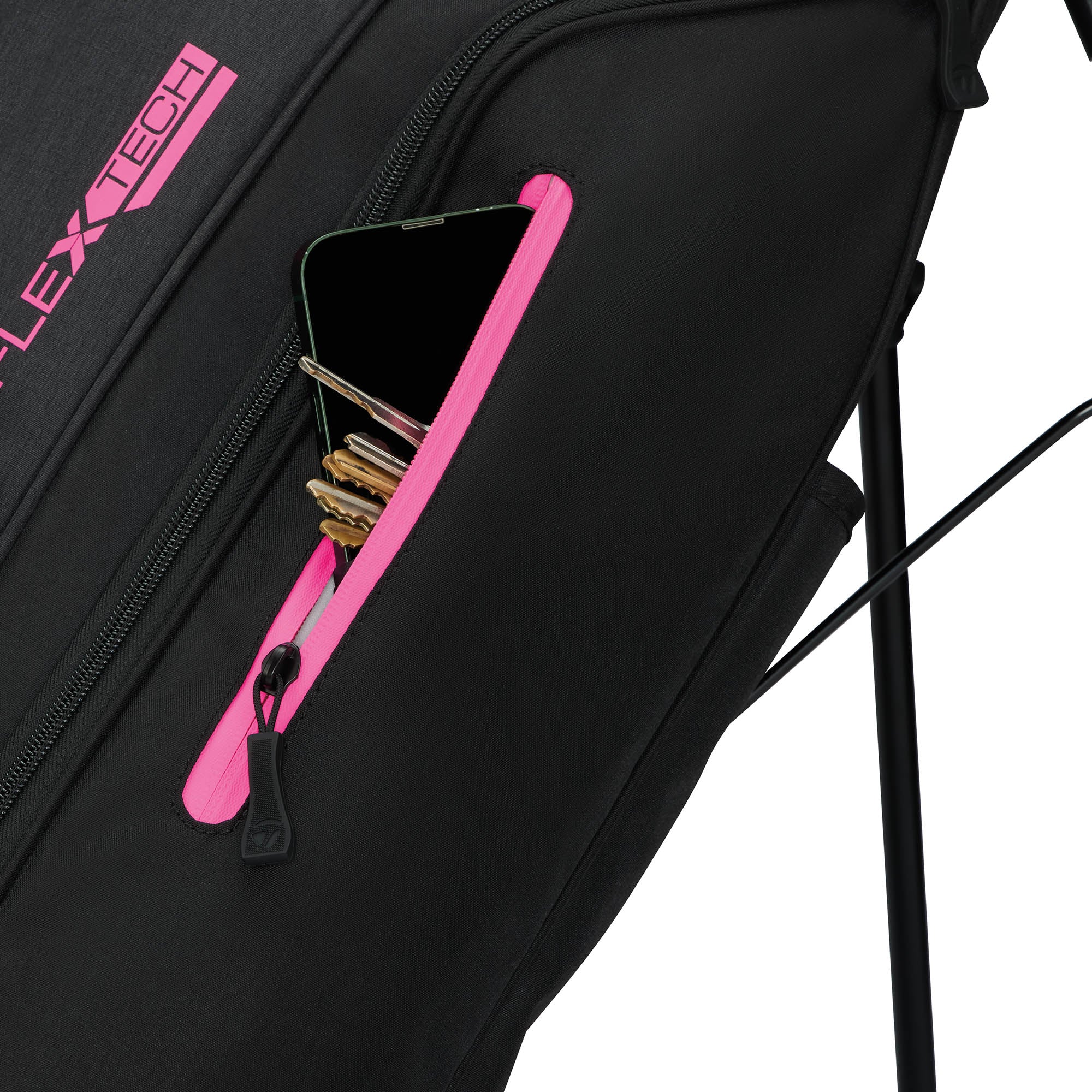 TaylorMade Flextech Golf Stand Bag - Black & Neon Pink