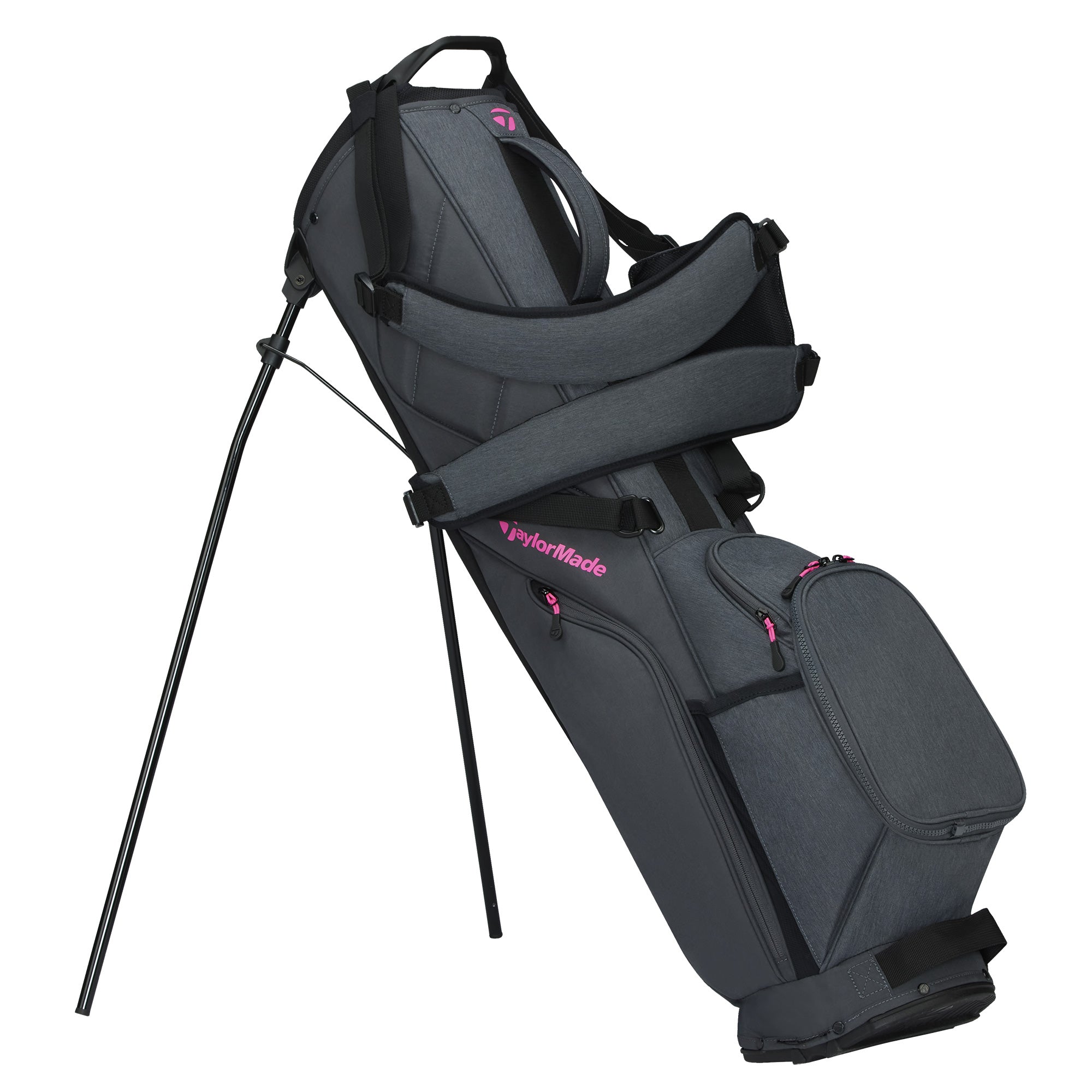 Taylormade Flextech Carry Golf Stand Bag - Grey & Neon Pink